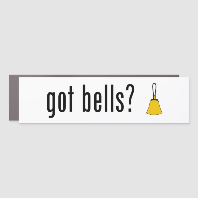 got bells rectangular bumper car magnet (Front)