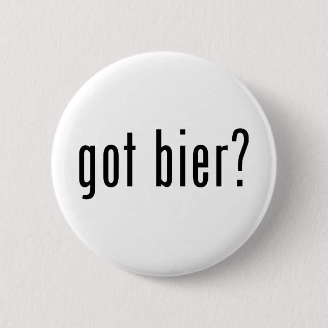 got bier? pinback button (Front)