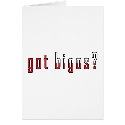 got bigos? Flag Cards (Front)