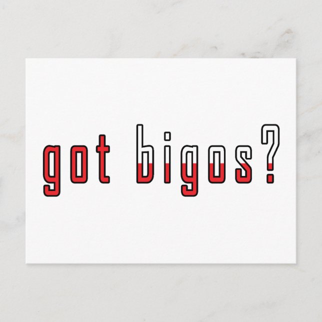 got bigos? Flag Postcard (Front)