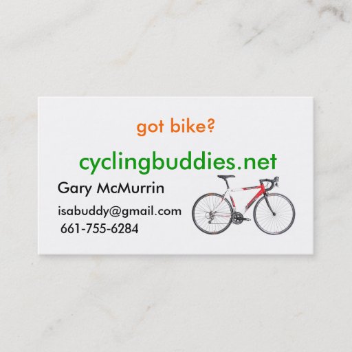 Customizable got bike? business cards