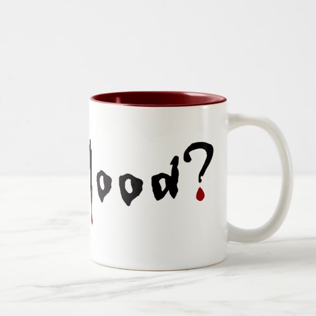 got blood? Two-Tone coffee mug (Right)