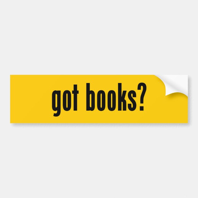 got books? bumper sticker (Front)