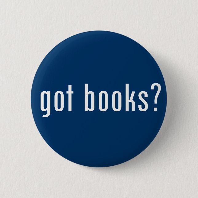 got books? pinback button (Front)