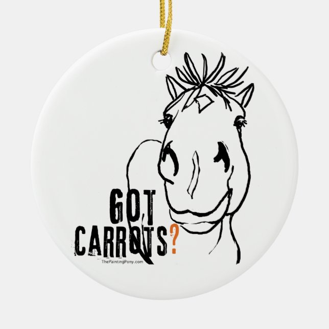 Got Carrots? Ceramic Ornament (Front)