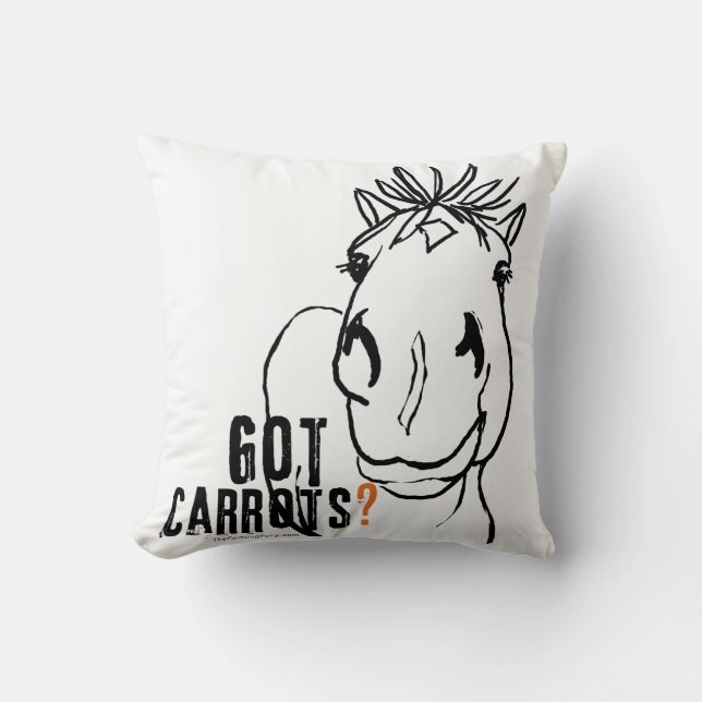 Got Carrots? Throw Pillow (Front)