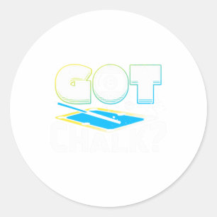 Got Chalk Pool Billiards Player Funny 2  Classic Round Sticker
