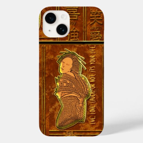 Got Characters Japanese Design in Brown and Gold Case_Mate iPhone 14 Case