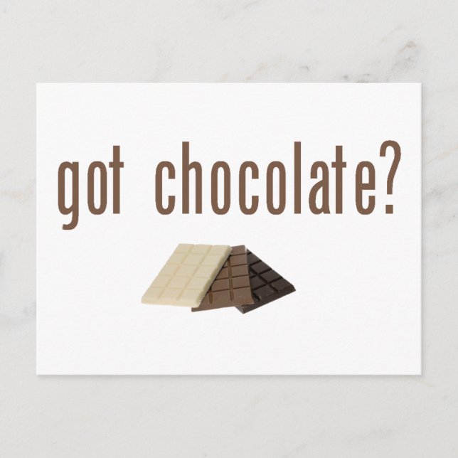 Got Chocolate? (w/bars) Postcard (Front)
