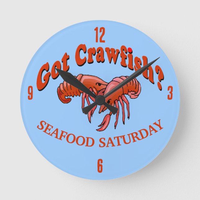 Got Crawfish Round Clock (Front)