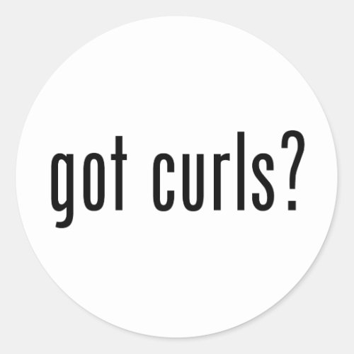 Got Curls Classic Round Sticker
