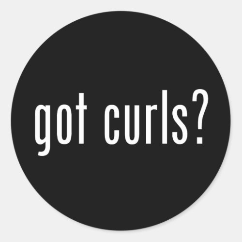 Got Curls Classic Round Sticker