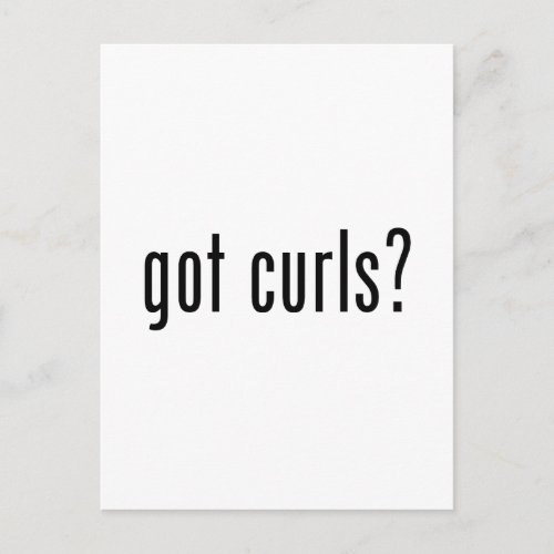 Got Curls Postcard