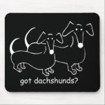 got dachshunds #2 mousepad<br><div class="desc">black got dachshunds? mousepad</div>