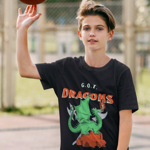 Got Dragons Mythological Dragon Breathing Fire T_Shirt
