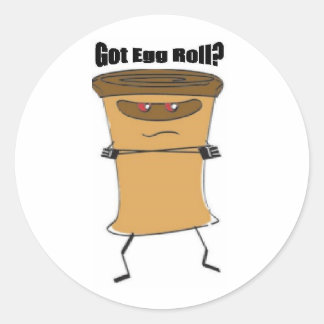 Got Egg Roll Dog Stickers! Classic Round Sticker