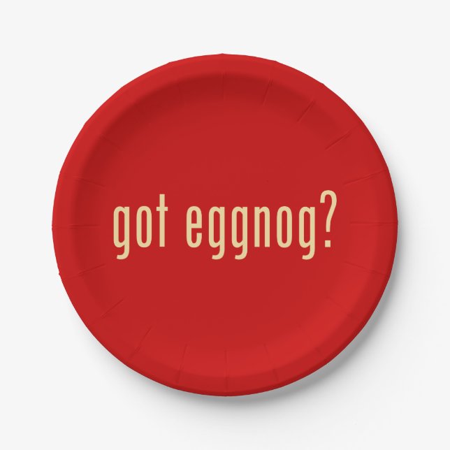 got eggnog? paper plates (Front)
