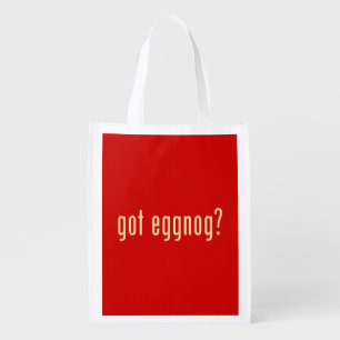 got eggnog? reusable grocery bag