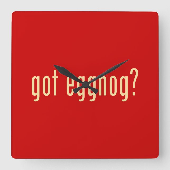 got eggnog? square wall clock (Front)