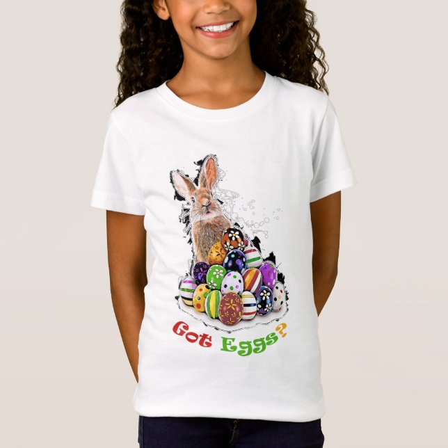 Got Eggs? Funny Easter Bunny Eggs T-Shirt (Front)