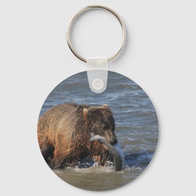 Got Fish? Alaska Brown Bear gifts Keychain (Front)