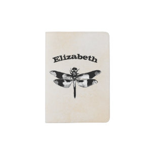 Got Flying Wings / Vintage Dragonfly Personalized Passport Holder