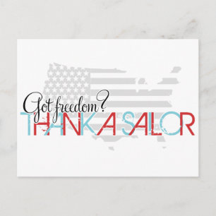 Got Freedom? Thank a Sailor Postcard