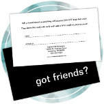 Got Friends Referral Cards at Zazzle