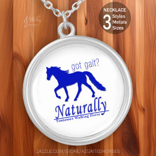 Got Gait? Naturally Tennessee Walking Horse Silver Plated Necklace