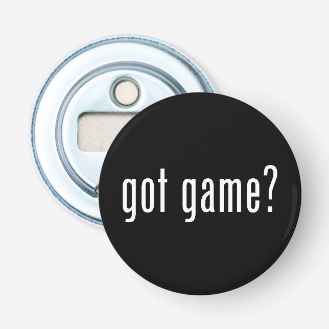 got game? bottle opener (Front)