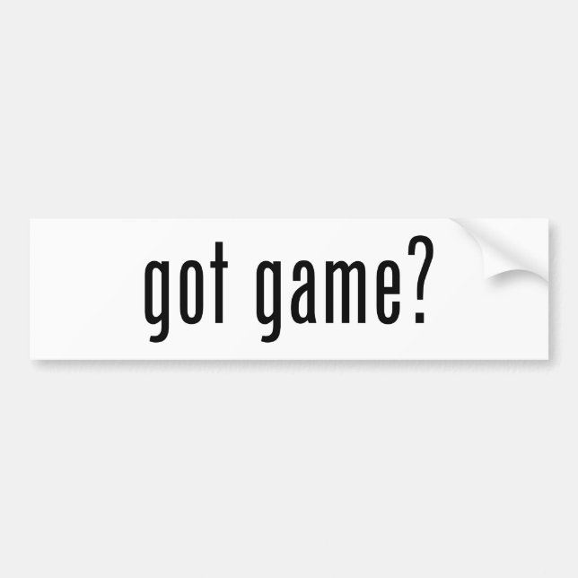 got game? bumper sticker (Front)