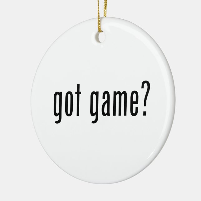 got game? ceramic ornament (Left)