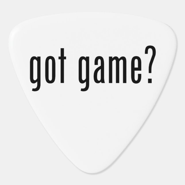 got game? guitar pick (Back)