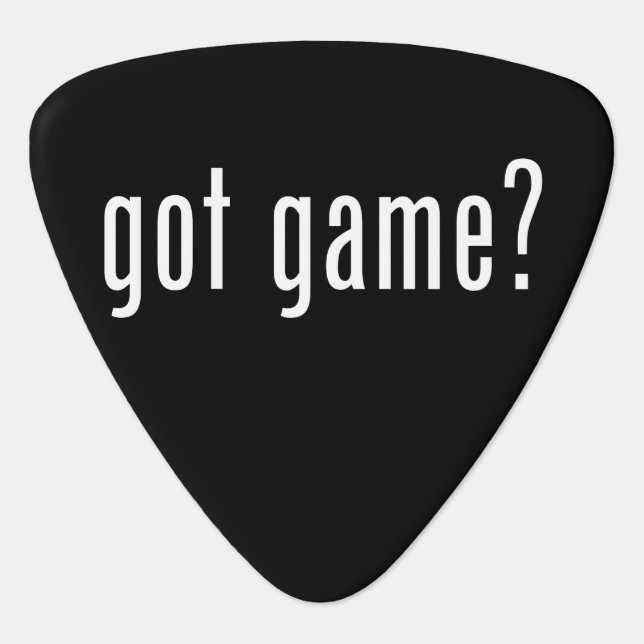 got game? guitar pick (Front)