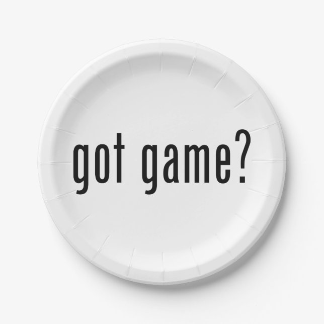 got game? paper plates (Front)