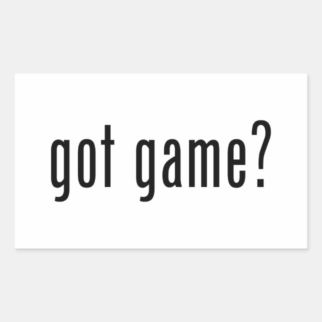 got game? rectangular sticker (Front)