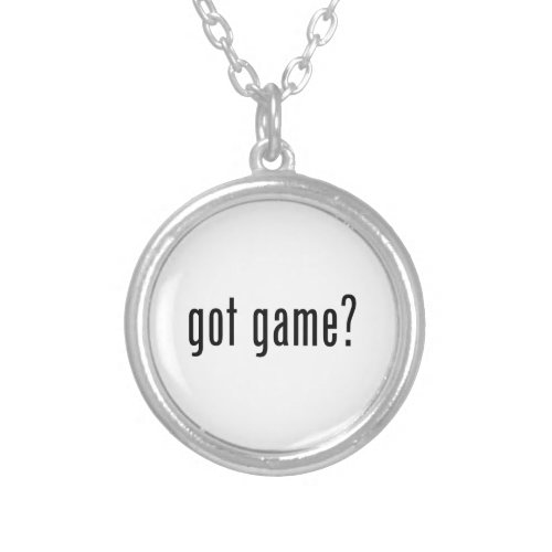 got game silver plated necklace