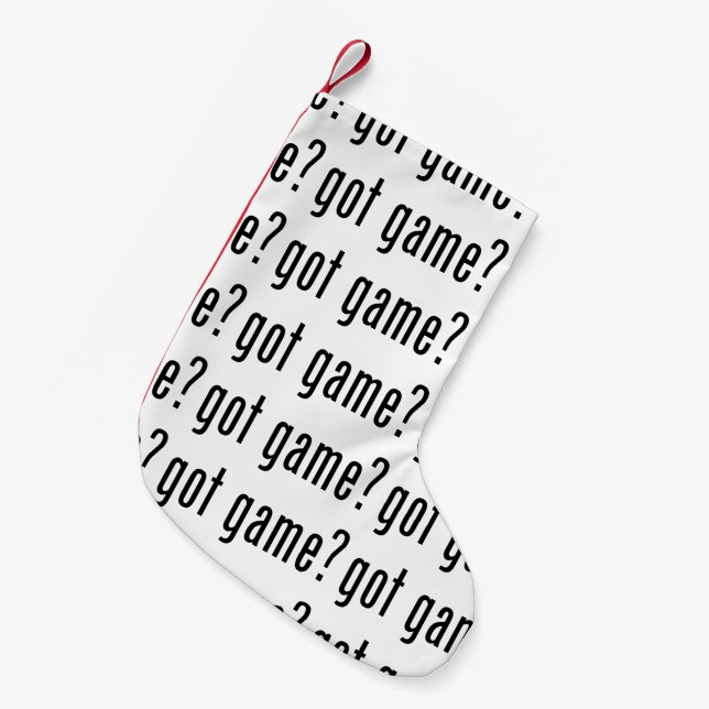 got game? small christmas stocking (Front (Hanging))