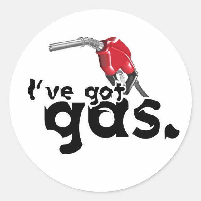 Got Gas Classic Round Sticker (Front)