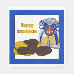 Got-Gelt-Chocolate-Coin-Grouping-Blue- Napkins