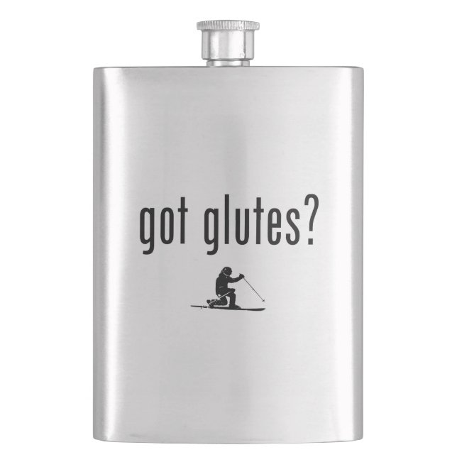 Got Glutes Telemark Skiing Flask (Front)