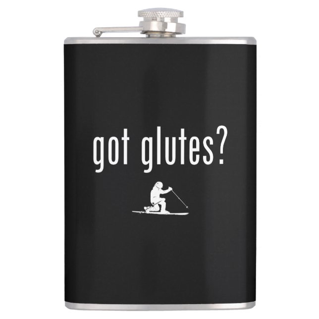 Got Glutes Telemark Skiing Flask (Front)