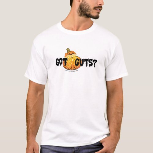 Got Guts Funny Halloween Pumpkin Carver Question T_Shirt