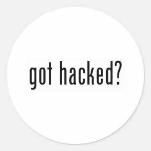 got hacked? classic round sticker