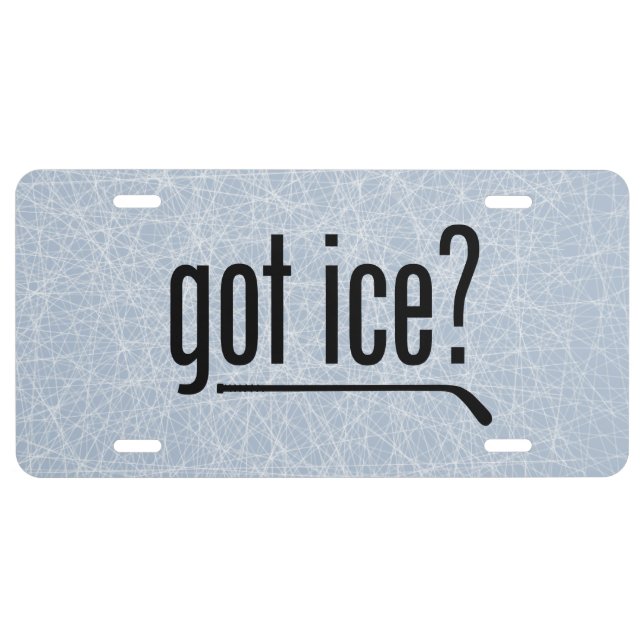 got ice? (hockey) license plate (Front)