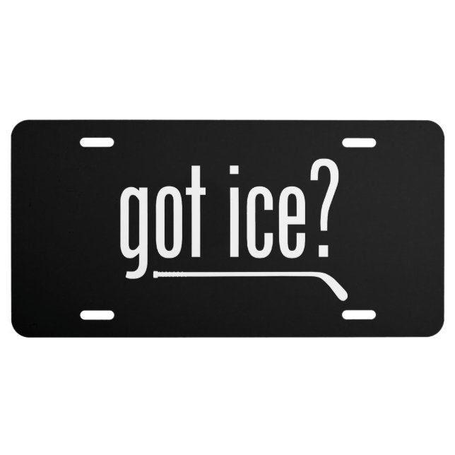 got ice? (hockey) license plate (Front)