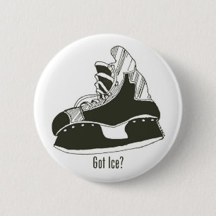 Got Ice? Hockey Skate Button