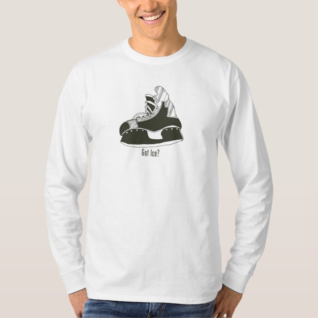 Got Ice? Hockey Skate Longsleeve Microfiber T-Shirt (Front)