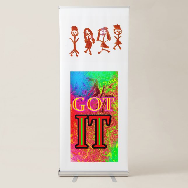 Got IT Family jGibney Vertical Retractable Banner (Front)