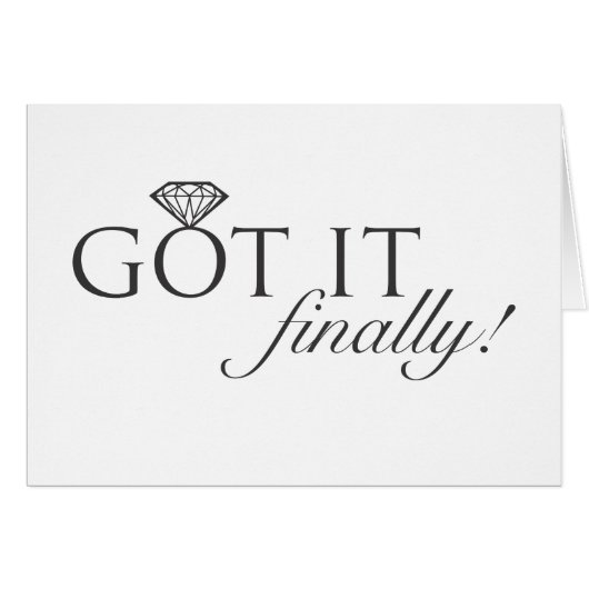 Got it - Finally Diamond Ring (Front Horizontal)